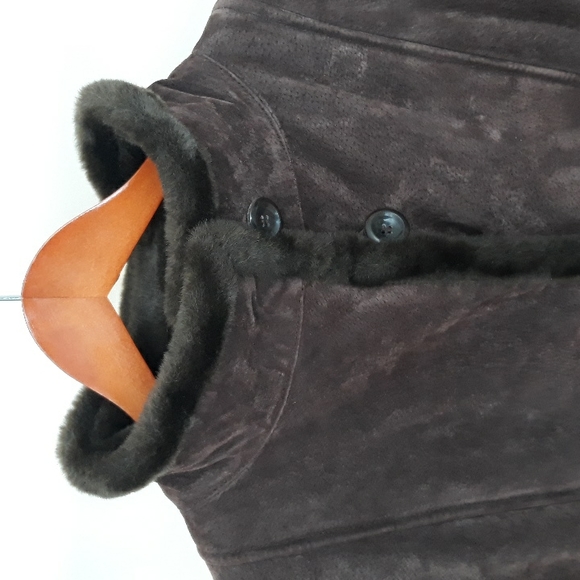 Leather Winter Coat w/ Faux Fur Lining - Picture 2 of 7
